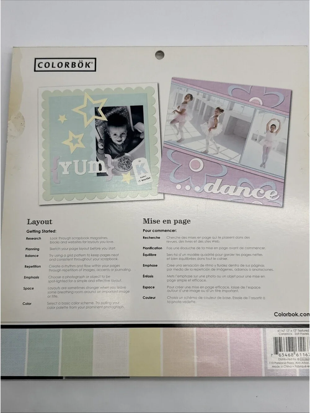 Large Lot Colorbok 12x12” Paper Assorted Colors, Punch Outs & Stickers Scrapbook